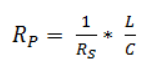 Parallel resistance calculation formula